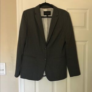 Gray Tailored Blazer with Notched Lapels